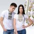 A set of white embroidered Elegy T-shirts