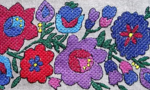 Bukovynka embroidery – flowery motives
