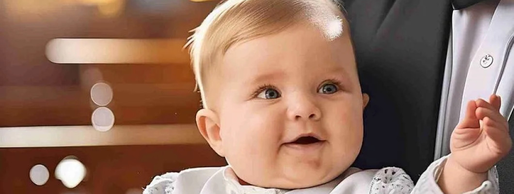 The traditional rite of child baptism in Ukraine