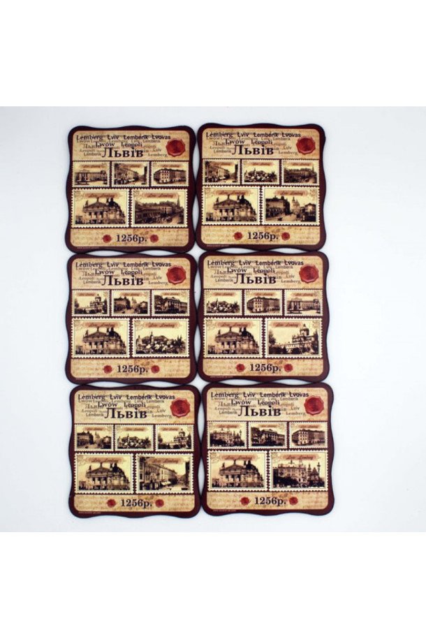 Set of wooden coasters NDP