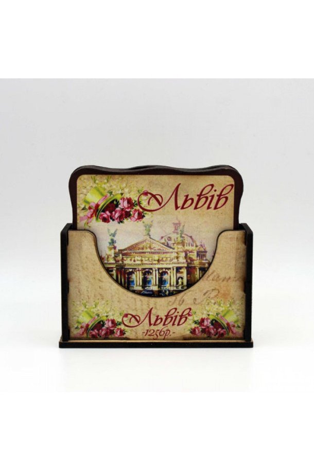 Set of wooden coasters NDP