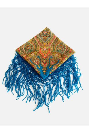 Хустка Орнамент блакитна KHOB16