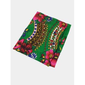 Green Shawl with flowers with Lurex KHKLZ23