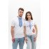 A set of white embroidered T-shirts Carpathian blue ornament