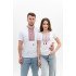 Set of white embroidered T-shirts Red diamonds