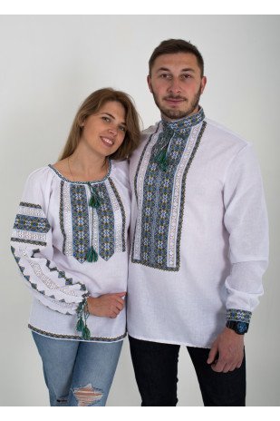 Set for couple Blue ornament