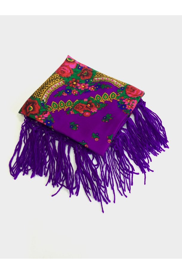 Shawl Flowers violet KHKF7