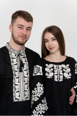 Набір для пари Квіткова мелодія на чорному