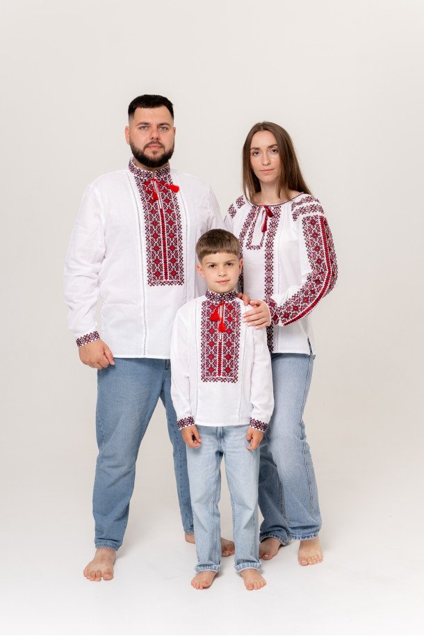 Комплект сімейний Любисток червоний
