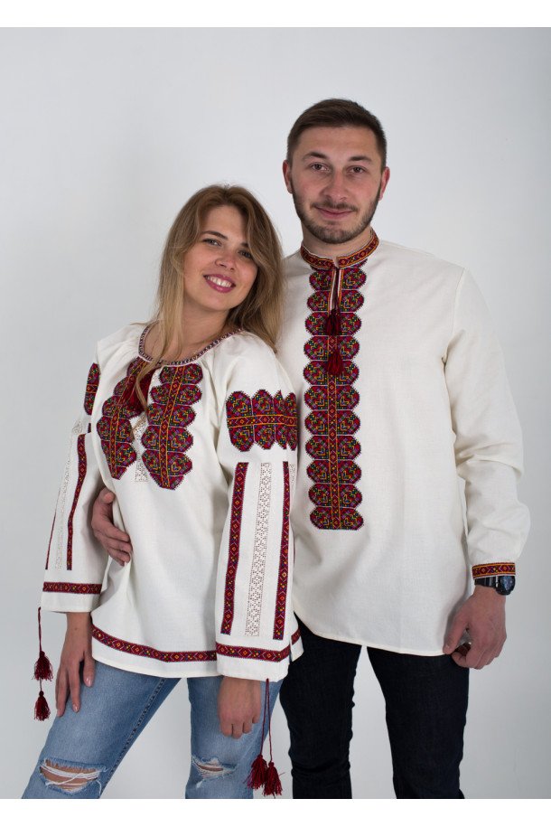 Set for couple Red ornament