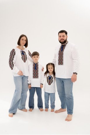 Family Look Vyshyvanka Periwinkles