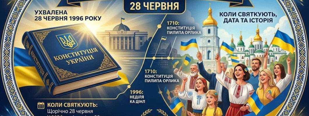 День Конституції України 2026: коли святкують, дата та історія