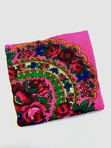 Shawl Flowers pink KHKR35 - Вже Вже