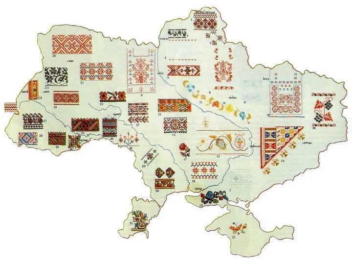 Geographical peculiarites of ornaments ”Lemkivska embroidery"