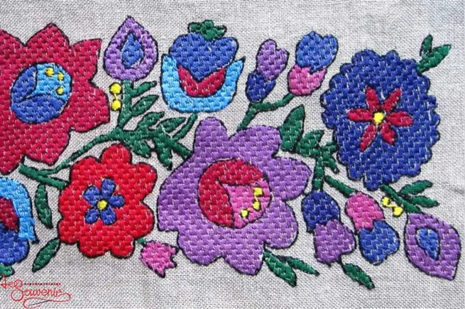 Bukovynka embroidery – flowery motives